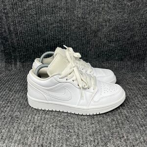 Nike Air Jordan 1 Low Triple White Leather Shoes Women’s Size 5 AO9944-111